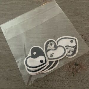 Heart Yin Yang Iron On Patches
